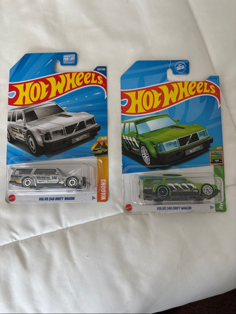 Hot Wheels Volvo 240 Drift Wagon Kids Toy Car - Silver and Green